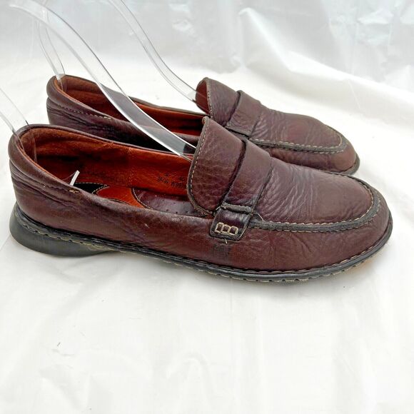 Born Women's Brown Leather Slip On Loafers Shoes Size 9 - Picture 4 of 9